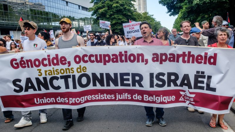 Tens of thousands rally in Brussels against Israeli genocide, urge Gaza ceasefire