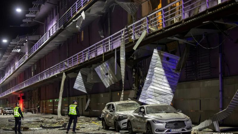 Massive Russian Drone Attack On Kyiv Sets Several Buildings On Fire