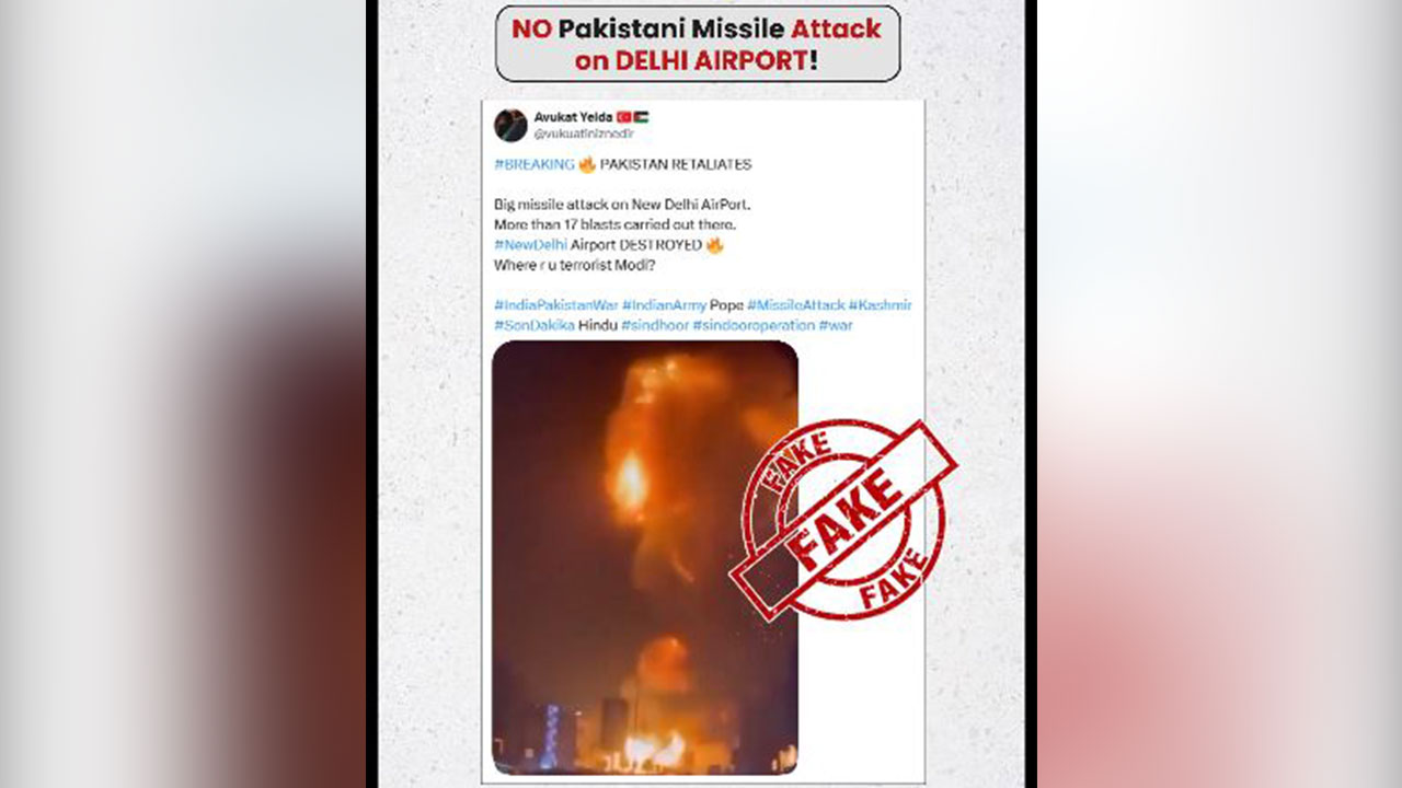 Amid tensions between India, Pakistan, PIB clarifies on Delhi Airport missile strike video