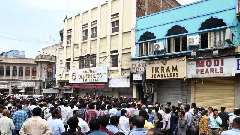 Hyderabad: Grief, silence linger as Gulzar Houz fire victim’s kin return to charred home to collect belongings