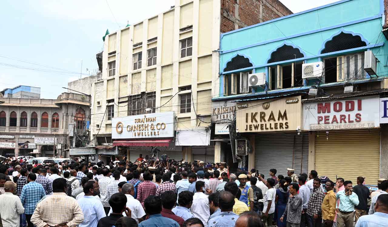 Hyderabad: Grief, silence linger as Gulzar Houz fire victim’s kin return to charred home to collect belongings