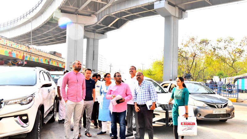 GHMC Commissioner Karnan inspects development works in Serilingampally
