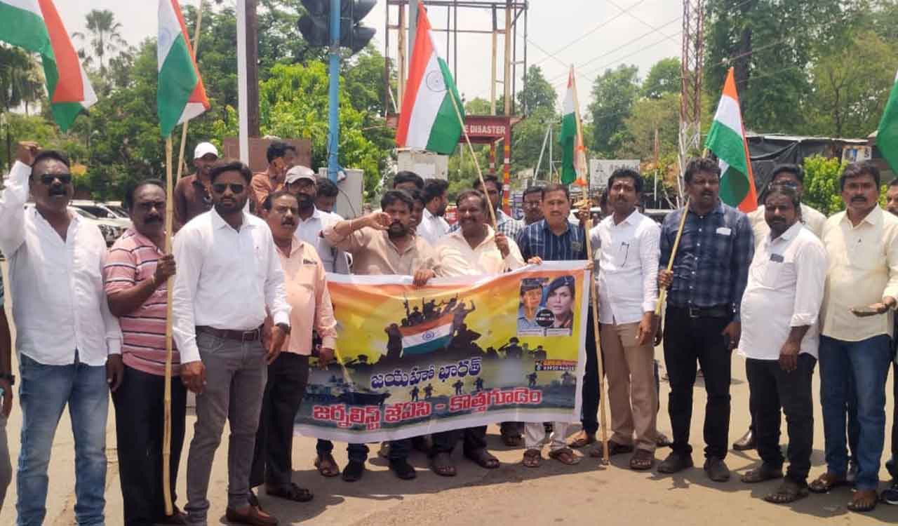 Kothagudem Journalists JAC extends solidarity to Indian defence forces