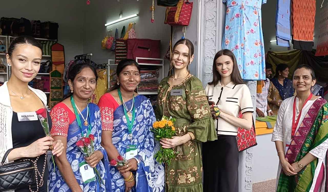 Hyderabad: Miss World contestants laud Singareni Seva Samithi women entrepreneurs