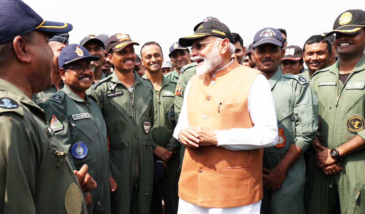 PM Modi travels to Adampur air base, interacts with soldiers
