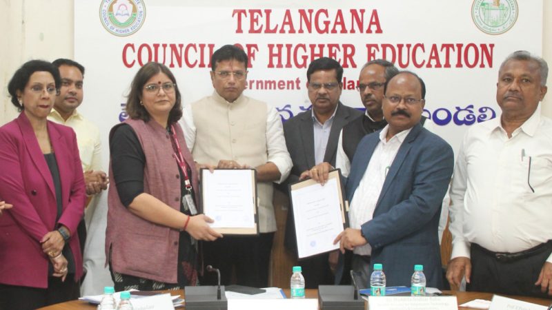 TGCHE signs an MoU with NASSCOM to upskill three lakh learners