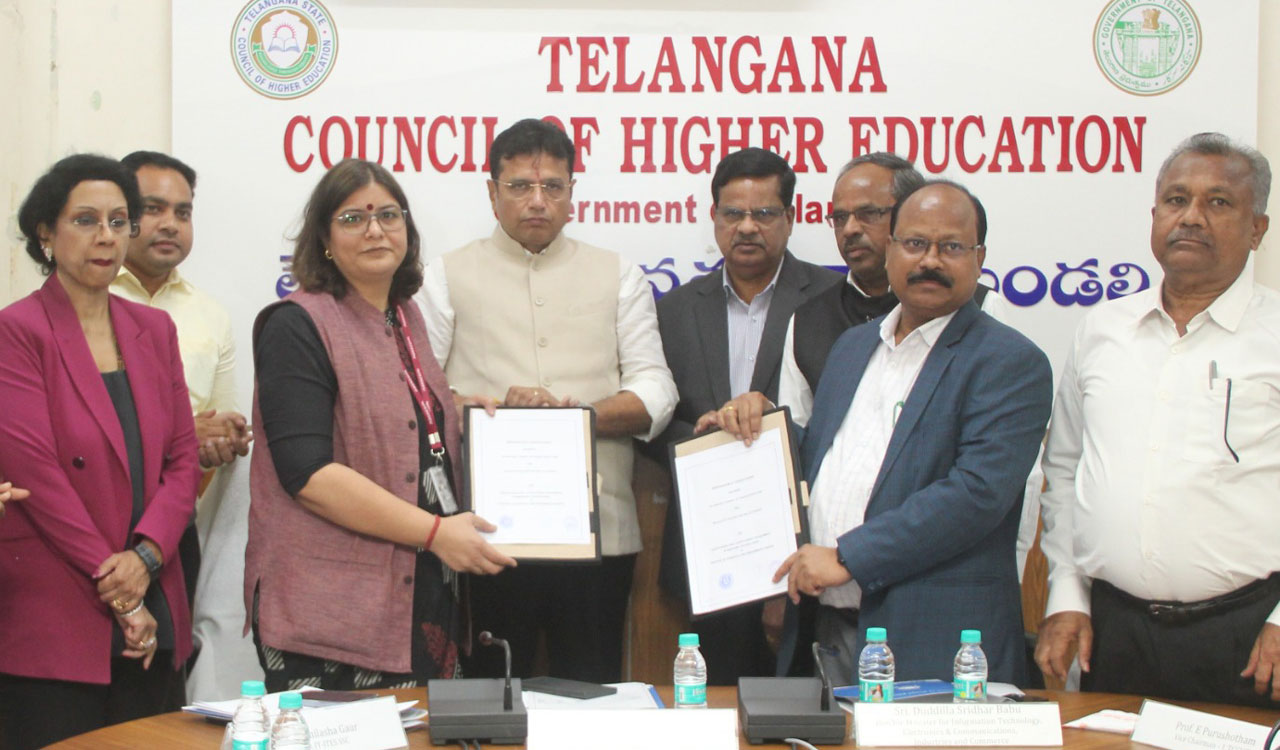 TGCHE signs an MoU with NASSCOM to upskill three lakh learners