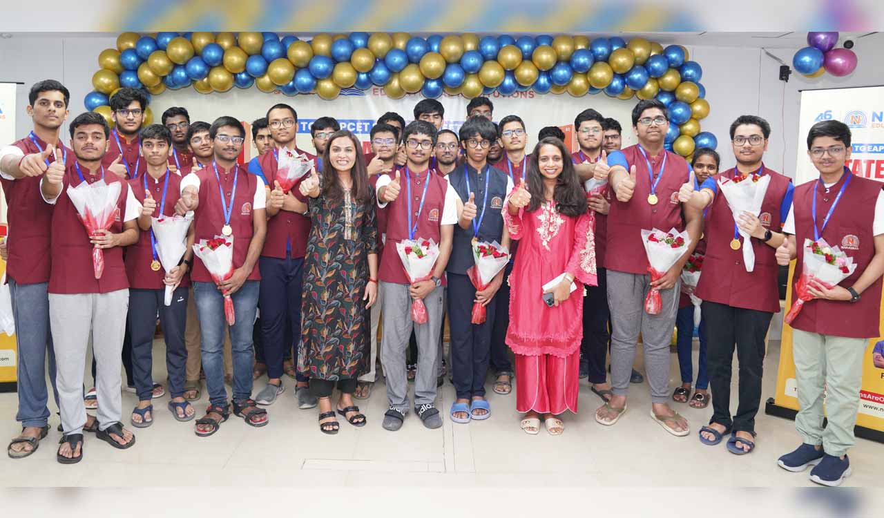 Narayana students bag State 1st Ranks in Engineering and Agriculture & Pharmacy Streams in TG EAPCET