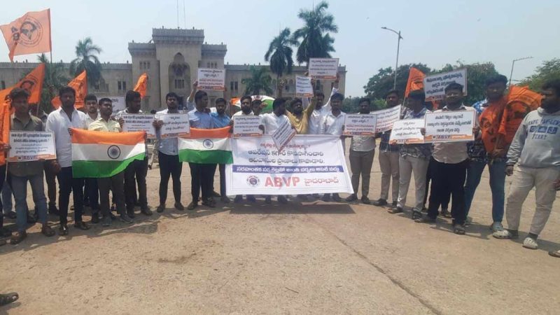 ABVP rallies at Hyderabad’s Osmania University backing Centre’s anti-Maoist operations