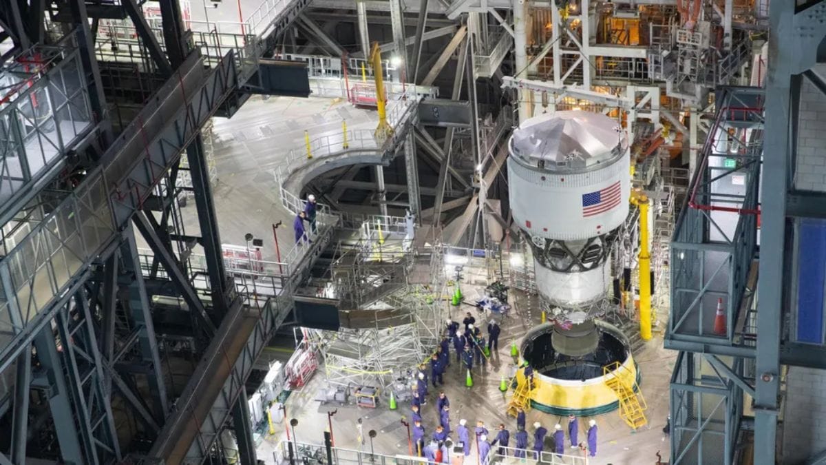 NASA Stacks Artemis 2 Second Stage While the Future of SLS Remains Uncertain
