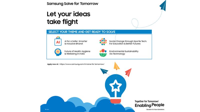 Samsung launches ‘Solve for Tomorrow 2025’ initiative: Empowering India’s young innovators with Rs 1 cr in grants