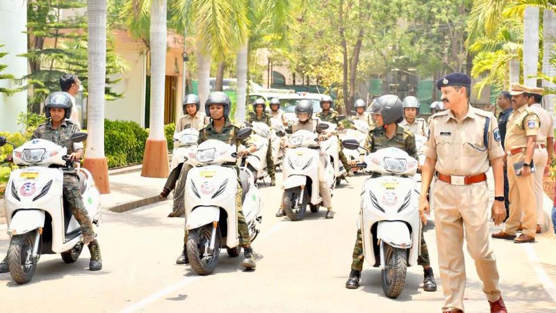 Scooters given to Cyberabad She Teams