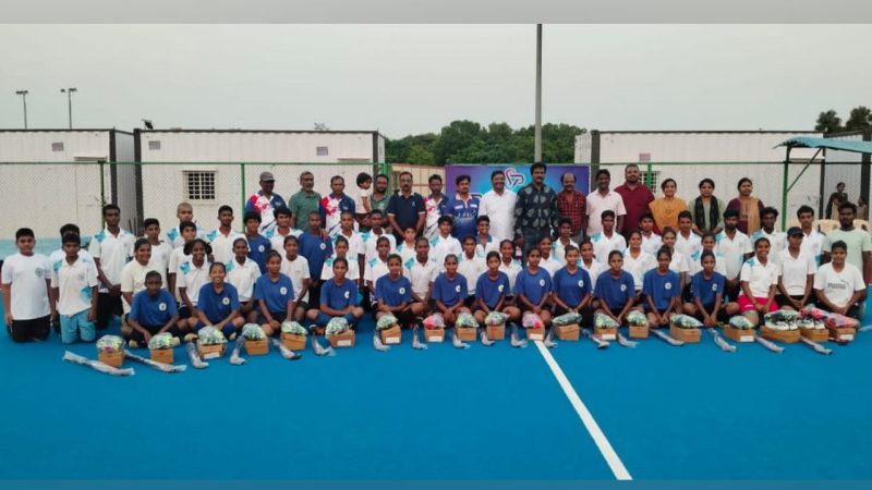 Hyderabad based Posidex Technologies sponsors equipment worth Rs 3 lakh for budding Hockey players in Kakinada