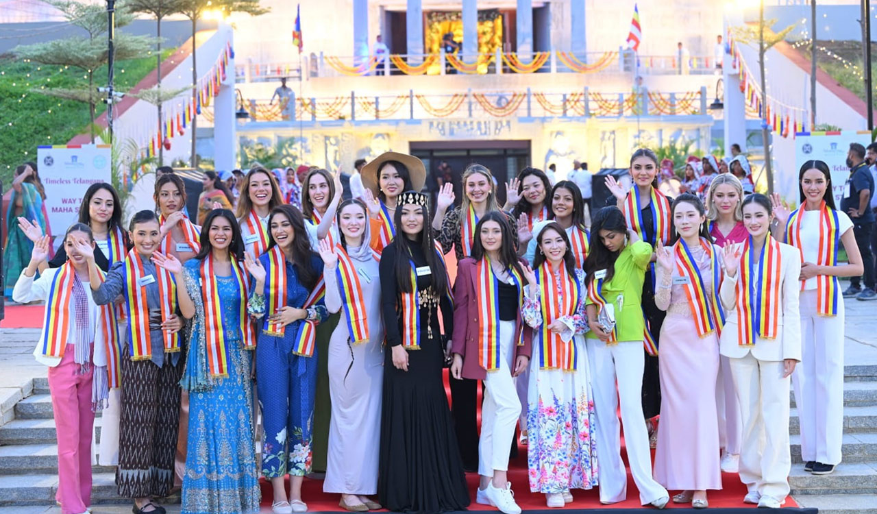 Telangana: Miss World contestants visit Buddhavanam
