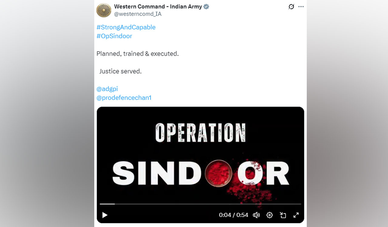 ‘Planned, trained, executed and justice served’, Army releases Operation Sindoor success video