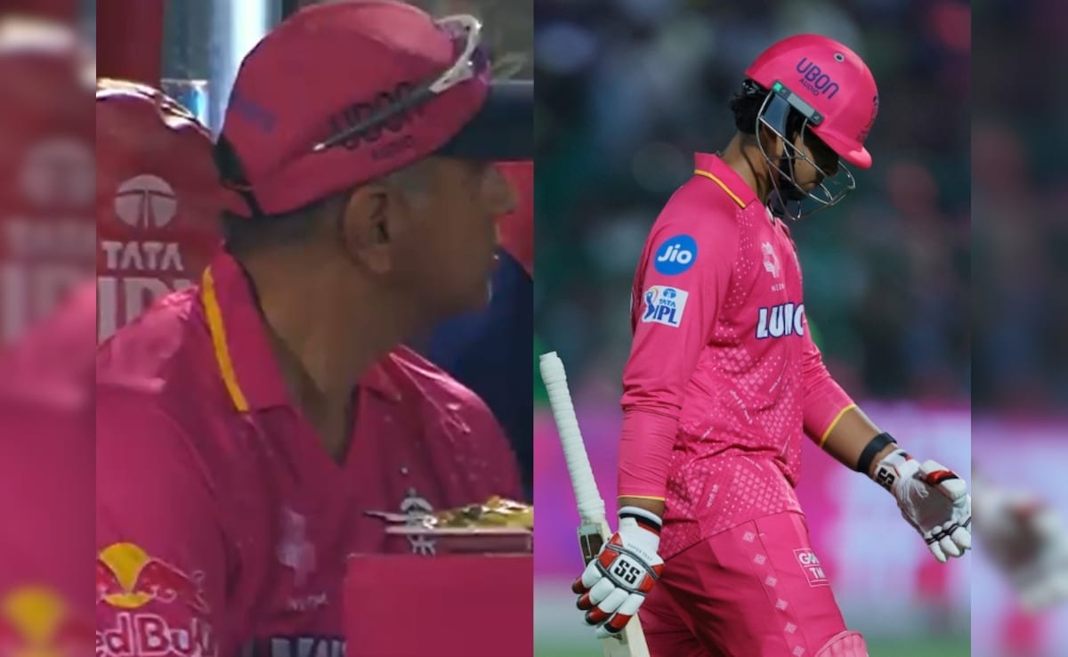 Vaibhav Suryavanshi Dismissed For 0 vs MI, RR Coach Rahul Dravid's Reaction Viral. Watch