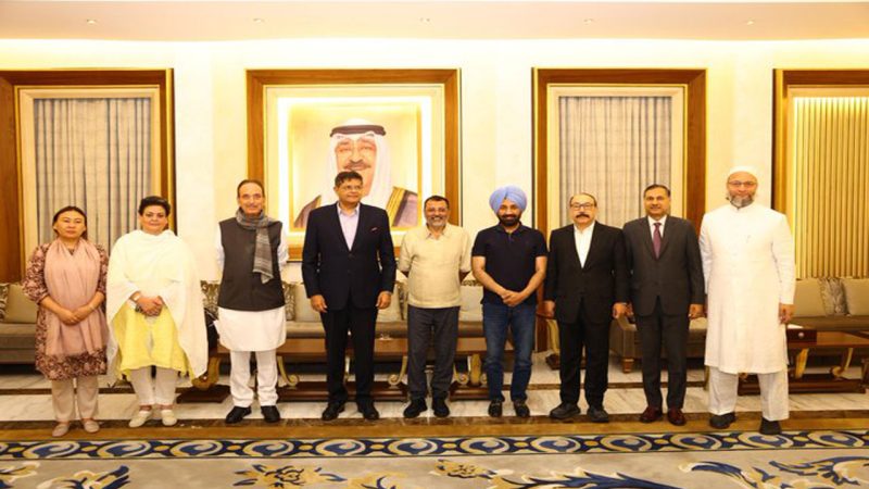 After concluding successful Bahrain visit, all-party delegation led by Baijayant Panda arrives in Kuwait
