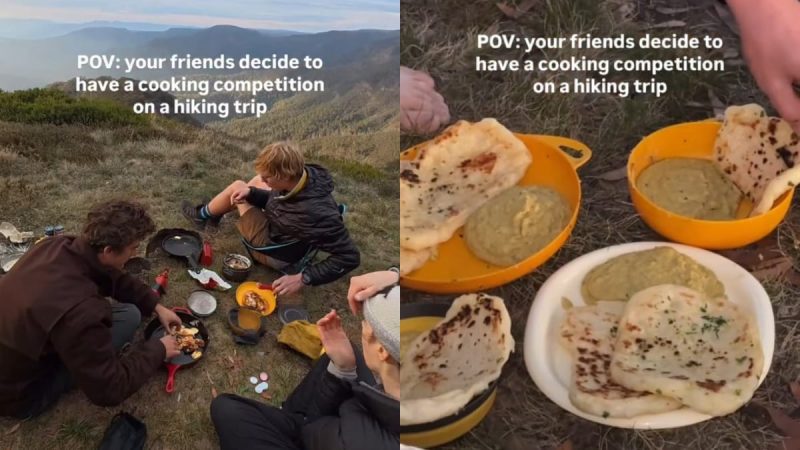 Hikers Cook Garlic Naan, Risotto, Cheesecake On Trail – Foodies Love It