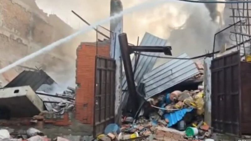 Building Collapses After Fire At Factory Triggers Blast In Delhi