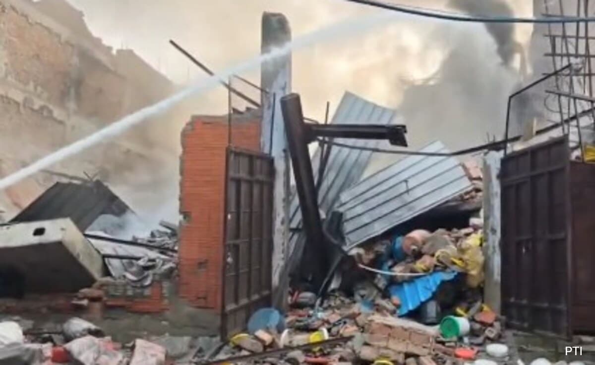 Building Collapses After Fire At Factory Triggers Blast In Delhi