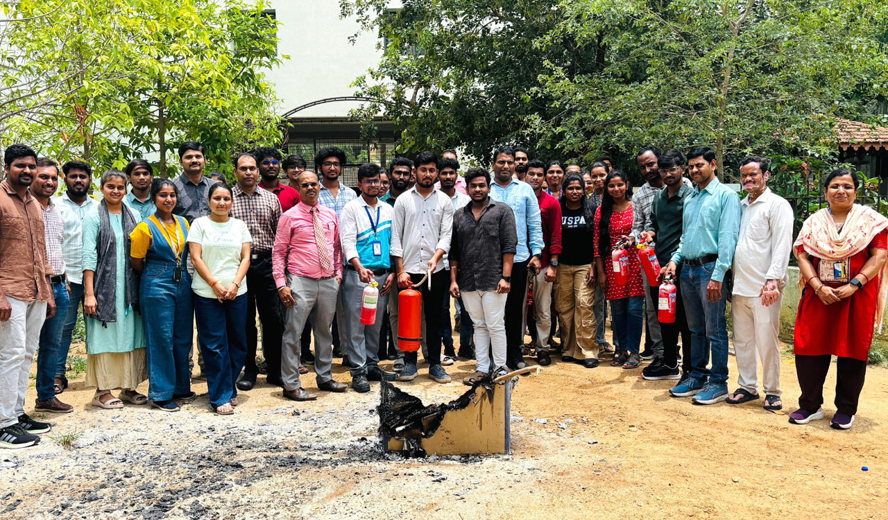 Hyderabad: UoH ASPIRE conducts fire safety drill and awareness session