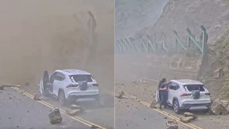 Driver Survives Massive Rockslide In Taiwan – See The Jaw-Dropping Video