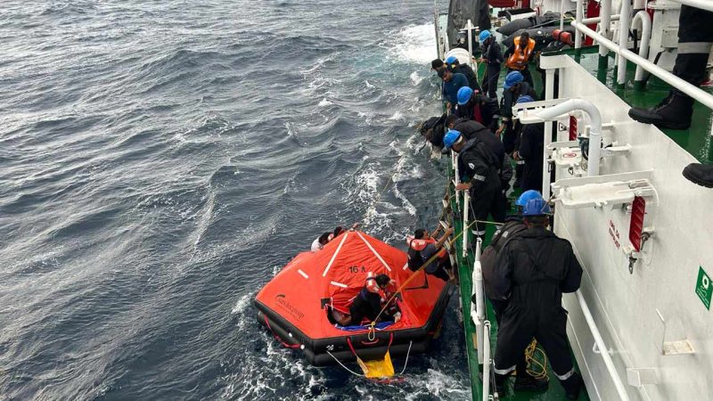 All crew members rescued after Liberian ship capsizes off Kerala coast