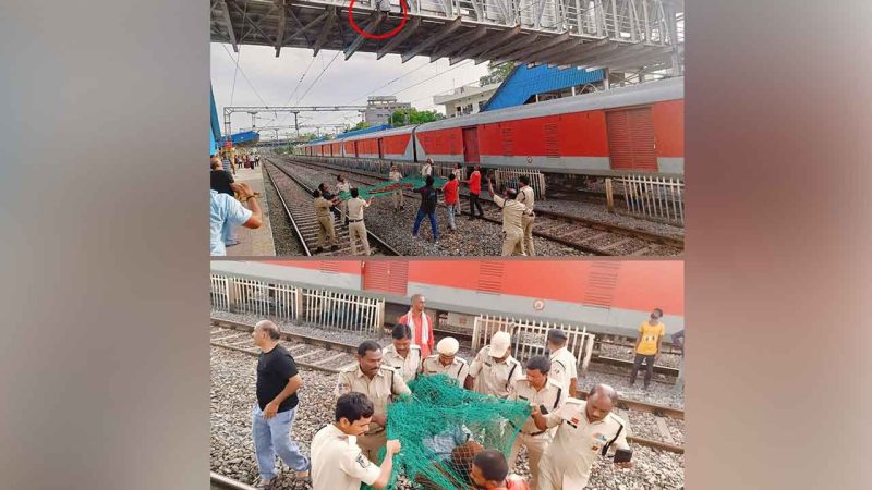 Drunken labourer creates chaos at Khammam railway station, rescued after tense 90-minute drama