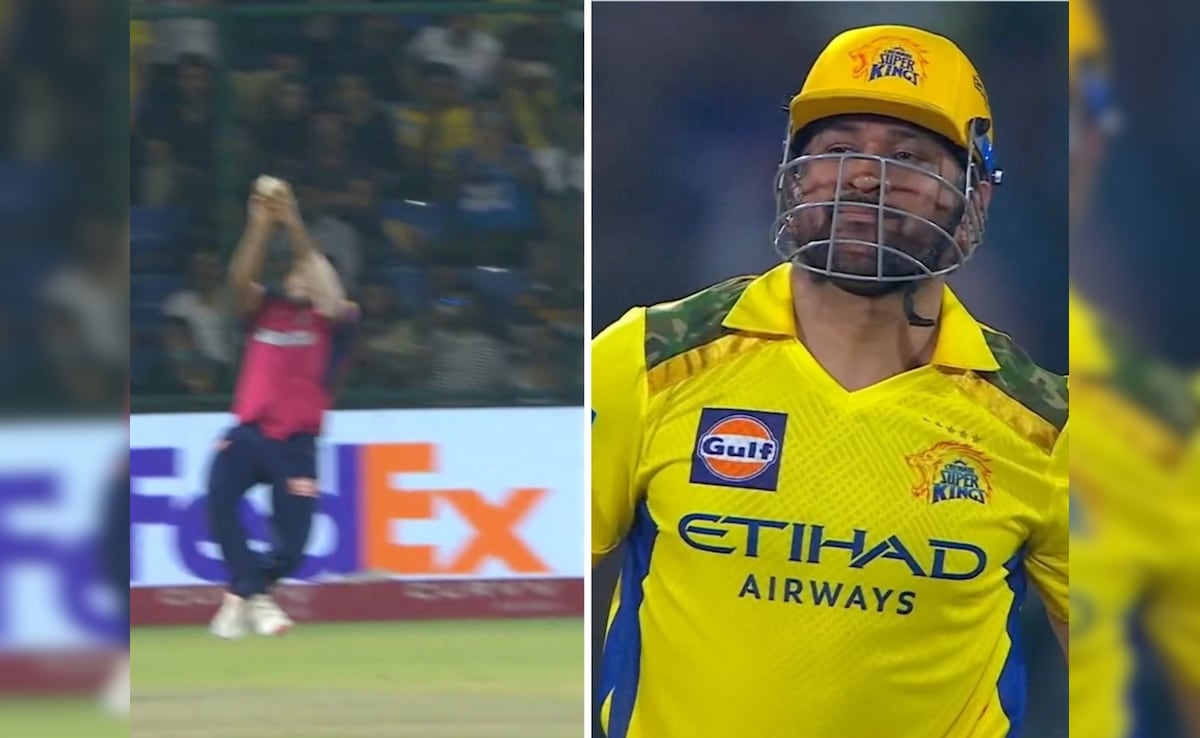 MS Dhoni Falls To Wonder Catch By Ex-CSK Star vs RR, Internet Can't Keep Calm