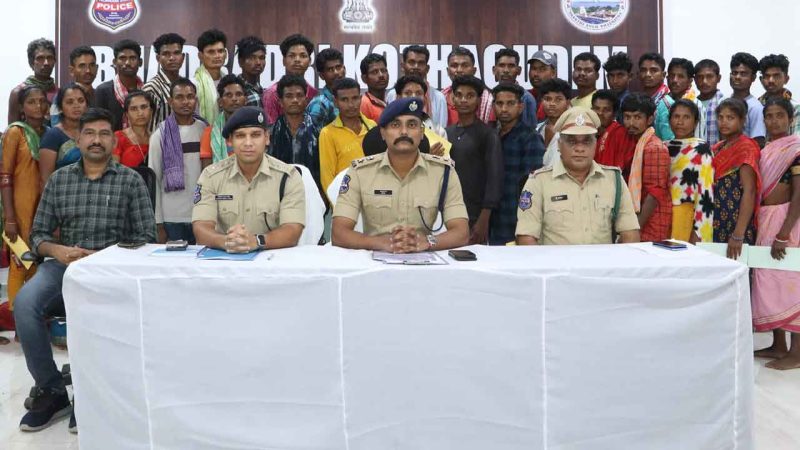 Telangana: 38 Maoists including two minors surrender before Kothagudem police