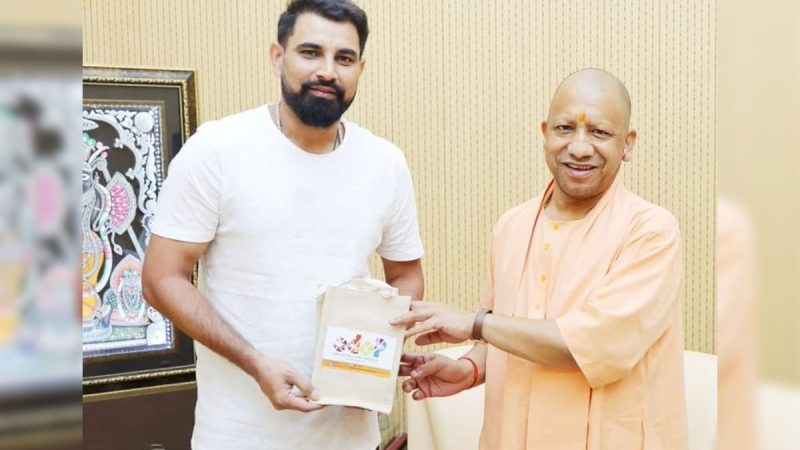 India Pacer Mohammed Shami Meets UP Chief Minister Yogi Adityanath