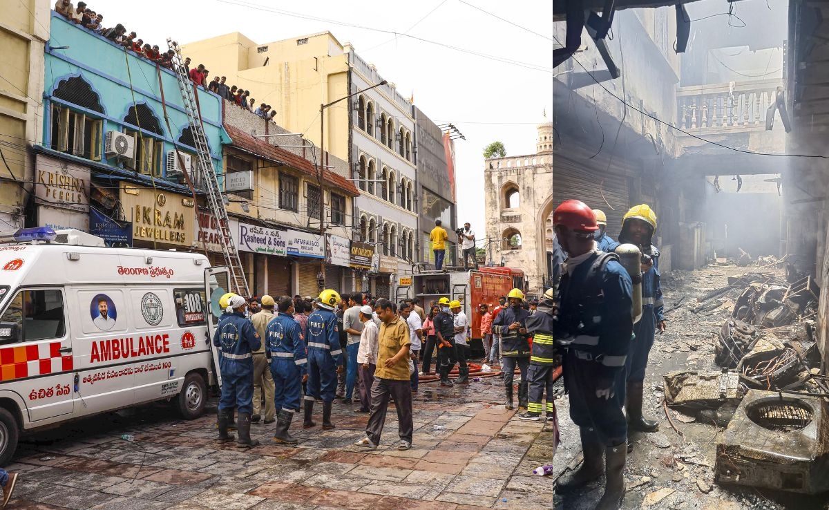 17 Killed In Massive Fire At Building Near Hyderabad's Iconic Charminar