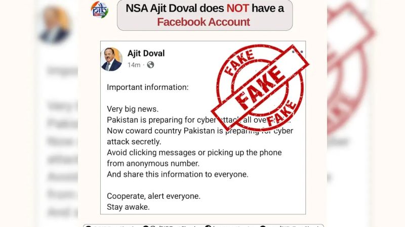 Is NSA Ajit Doval On Facebook? Government Fact Check Exposes Fake Post