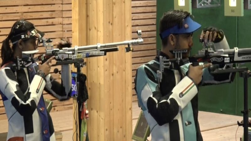 India bagged double podium finish in 10M air rifle mixed team event at Junior Shooting WC