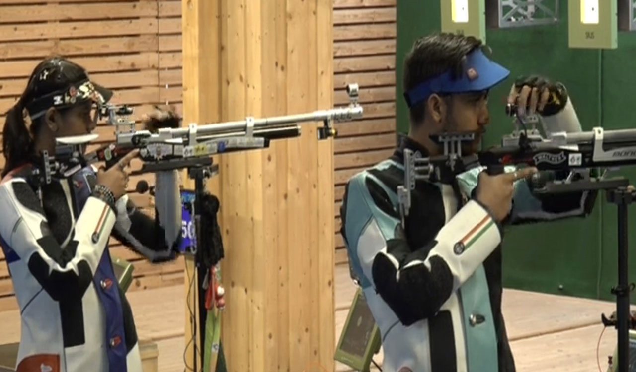 India bagged double podium finish in 10M air rifle mixed team event at Junior Shooting WC
