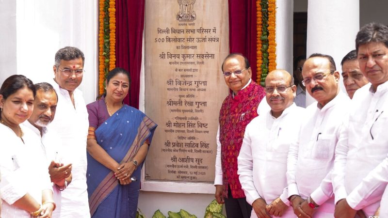 Lt Governor Lays Foundation Of 500-kW Solar Power Plant At Delhi Assembly
