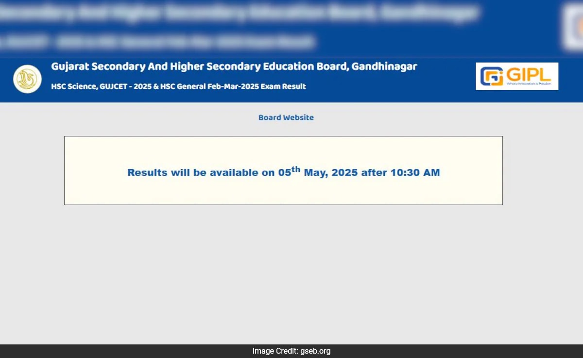 GSEB HSC Results 2025 To Be Declared Tomorrow At 10.30am, Direct Link Here