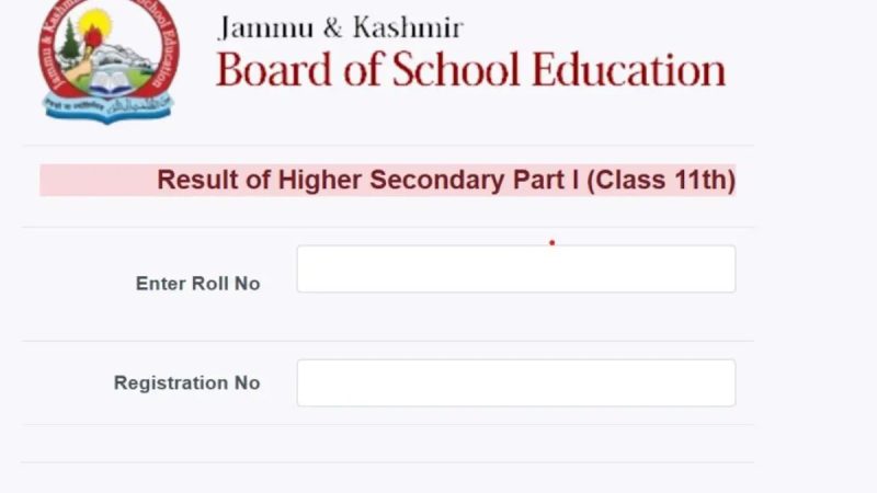 Jammu And Kashmir Board Class 11 Exam 2025 Result Out, Direct Link Here